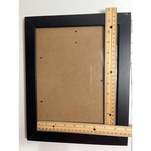 Set Of 3 Black Picture Frames 5x7 8x10 & 4x6 Wood-Look Plastic Tabletop/Wall - Picture 4 of 8